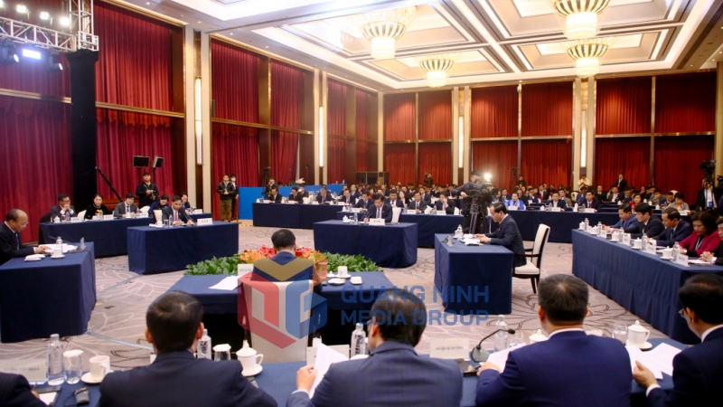 Quang cảnh Hội nghị Ủy ban công tác liên hợp giữa 4 tỉnh của Việt Nam và Khu tự trị dân tộc Choang Quảng Tây (Trung Quốc) năm 2024 (2-2024). Ảnh: Thu Chung