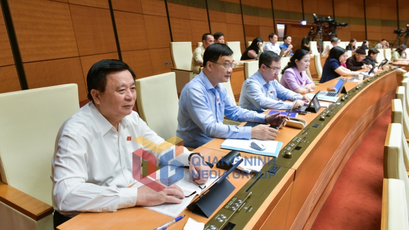 2024-05_Đoàn ĐBQH tỉnh Quảng Ninh dự phiên thảo luận tại hội trường Quốc hội. Ảnh: Nguyễn Thanh