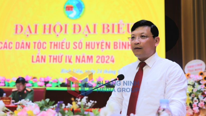 Đồng chí Nghiêm Xuân Cường, Phó Chủ tịch UBND tỉnh phát biểu tại đại hội (6-2024). Ảnh: Cao Quỳnh
