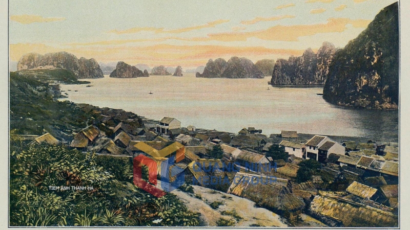 Làng ven biển Hongay năm 1920 nay là đường bao biển Trần Quốc Nghiễn. Nguồn FB Tiệm ảnh Thanh Hà
