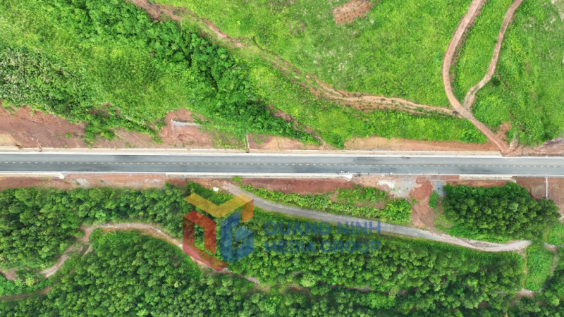 Tỉnh lộ 342 nhìn từ trên cao (7-2024). Ảnh: Đỗ Phương