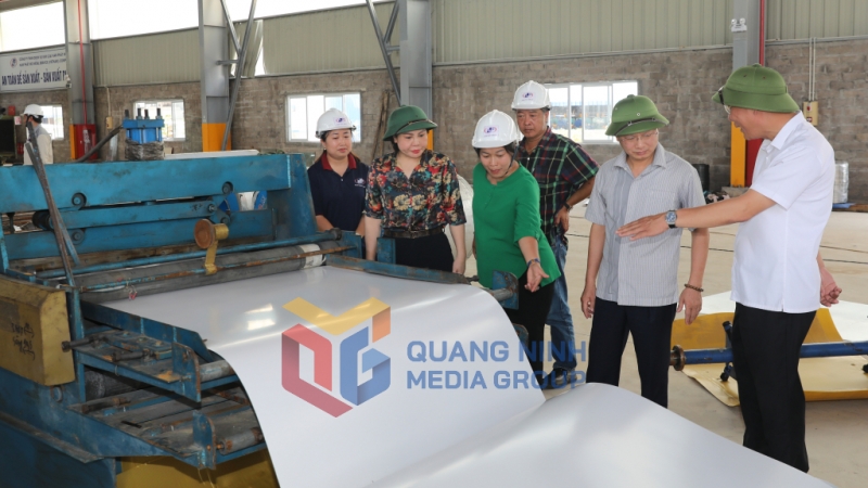 Đồng chí Chủ tịch UBND tỉnh yêu cầu doanh nghiệp sớm khắc phục khó khăn, sản xuất ổn định trở lại (9-2024). Ảnh: Đỗ Phương