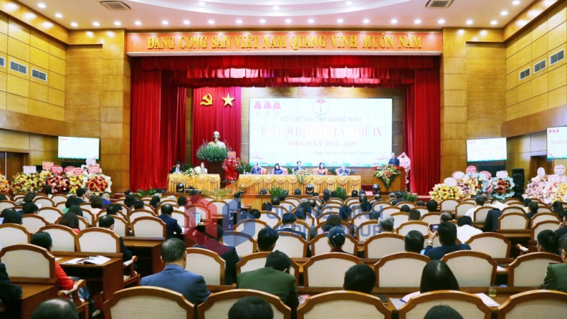 Quang cảnh Đại hội Đại biểu Hội Luật gia tỉnh Quảng Ninh lần thứ IX, nhiệm kỳ 2024-2029 (12-2024). Ảnh: Nguyễn Thanh