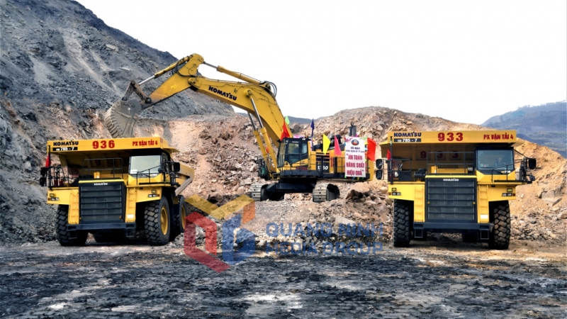 Sản xuất trên khai trường Than Đèo Nai - Cọc Sáu (2-2025). Ảnh: Phạm Tăng