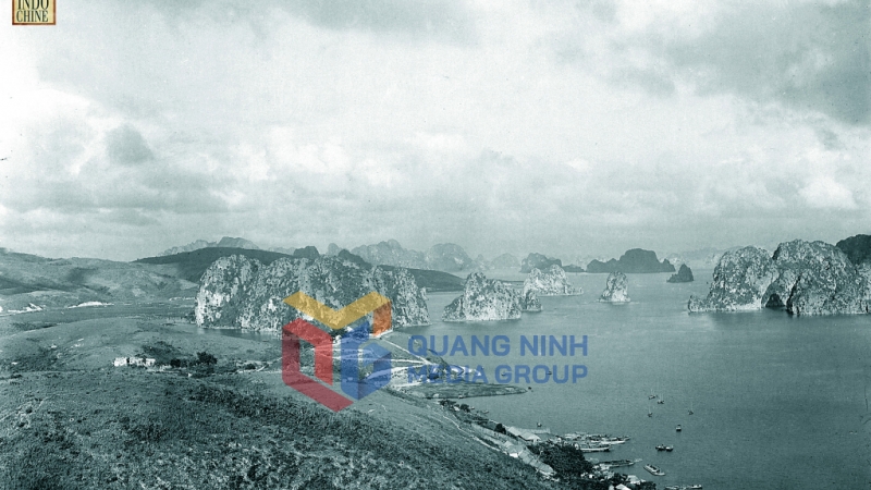 Toàn cảnh Hòn Gai nhìn từ đồi Ba Đèo. Ảnh: FB France Indochine