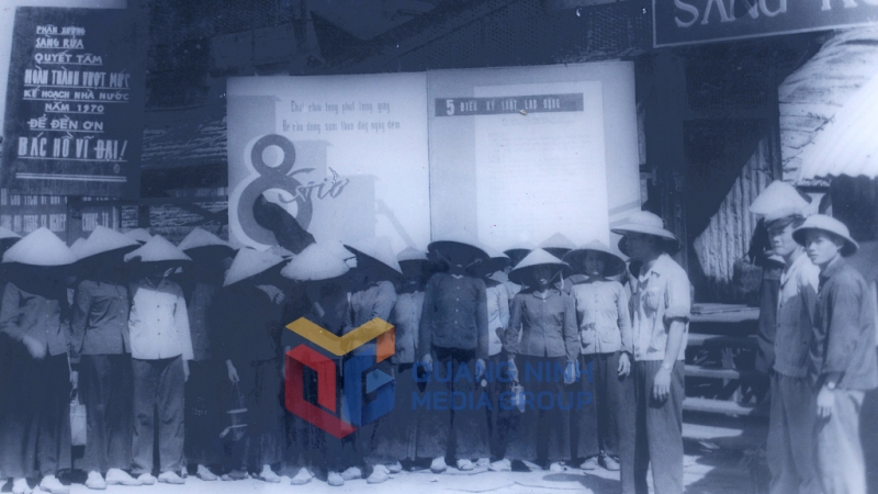 Phân xưởng Sàng Cửa Ông sẵn sàng cho chiến dịch Thi đua sản xuất than Đền ơn Bác Hồ vĩ đại năm 1970. Ảnh: Tư liệu do đơn vị cung cấp
