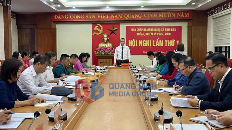 Hội nghị lần thứ nhất Ban Chấp hành Đảng bộ xã Bình Liêu khoá I, nhiệm kỳ 2025-2030 (7-2025). Ảnh: Minh Đức