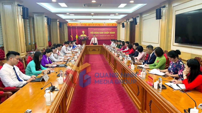 Ban Chấp hành Đảng bộ phường họp thống nhất các nội dung quan trọng (7-2025). Ảnh: PV