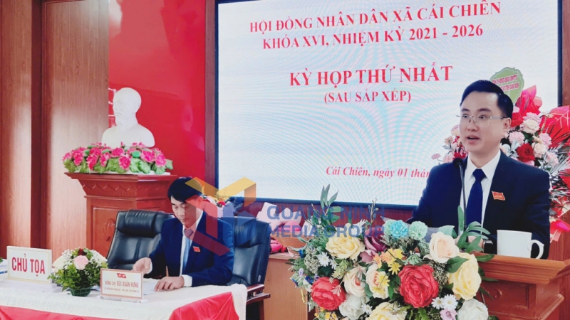 HĐND xã Cái Chiên khóa XVI họp kỳ thứ nhất (sau sắp xếp) (7-2025). Ảnh: PV