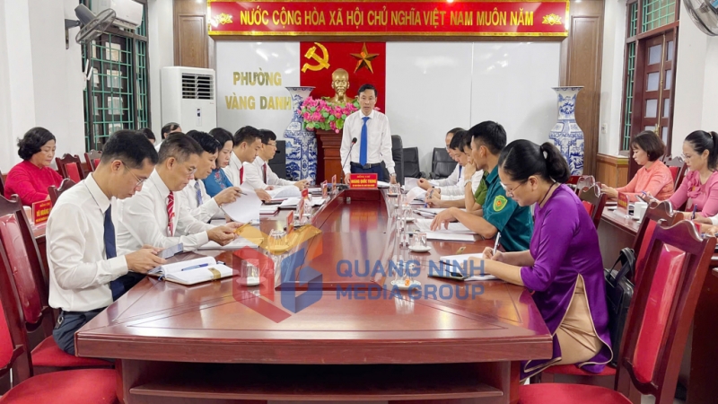 BTV Đảng ủy, BCH Đảng bộ phường Vàng Danh đã tổ chức kỳ họp thứ nhất (7-2025). Ảnh: PV