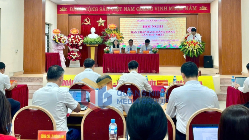 Hội nghị Ban Chấp hành Đảng bộ xã Quảng La (7-2025). Ảnh: PV