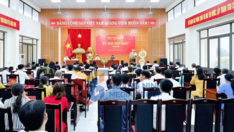 Kỳ họp thứ nhất HĐND xã Thống Nhất (7-2025). Ảnh: PV
