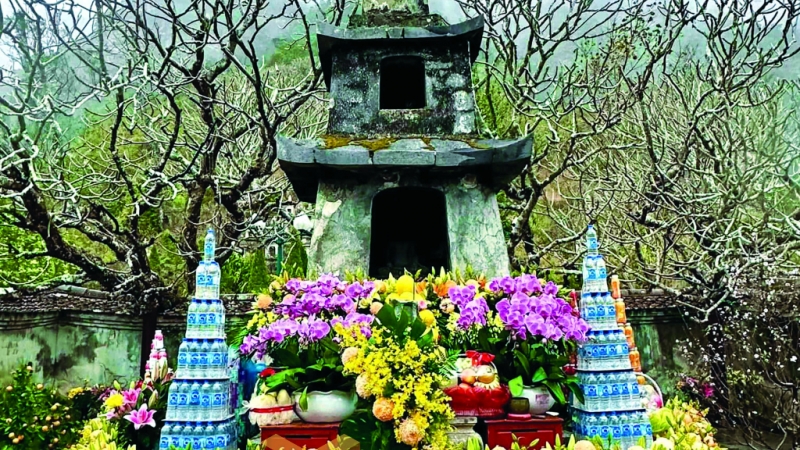 Tháp Tổ Huệ Quang - trái tim của Yên Tử. Ảnh: Xuân Hòa