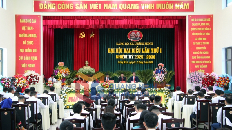 2025-08_Đại hội đại biểu Đảng bộ xã Lương Minh lần thứ I, nhiệm kỳ 2025-2030 - Quang cảnh Đại hội. Ảnh: Mạnh Trường