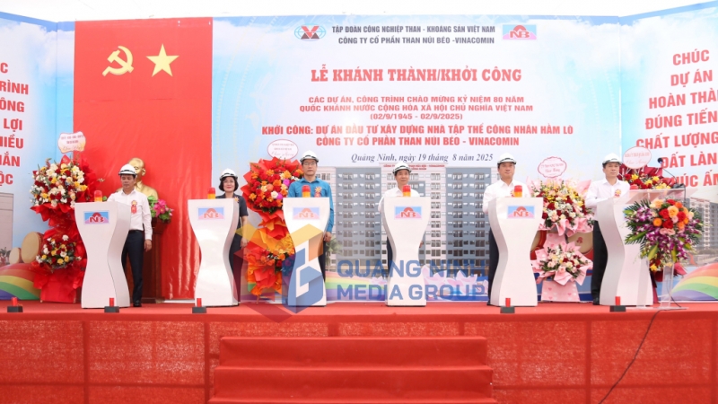 2025-08_Khởi công Dự án đầu tư xây dựng nhà ở tập thể công nhân hầm lò Công ty CP Than Núi Béo. Ảnh: Phạm Tăng