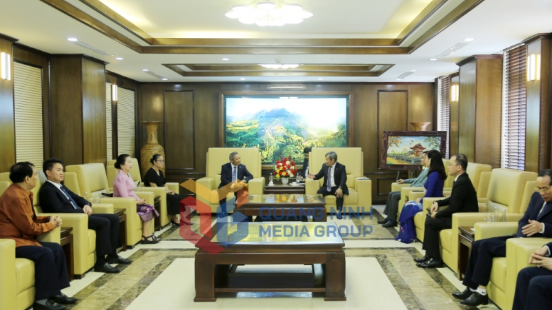 Quang cảnh buổi tiếp xã giao (5-2025). Ảnh: Thu Chung