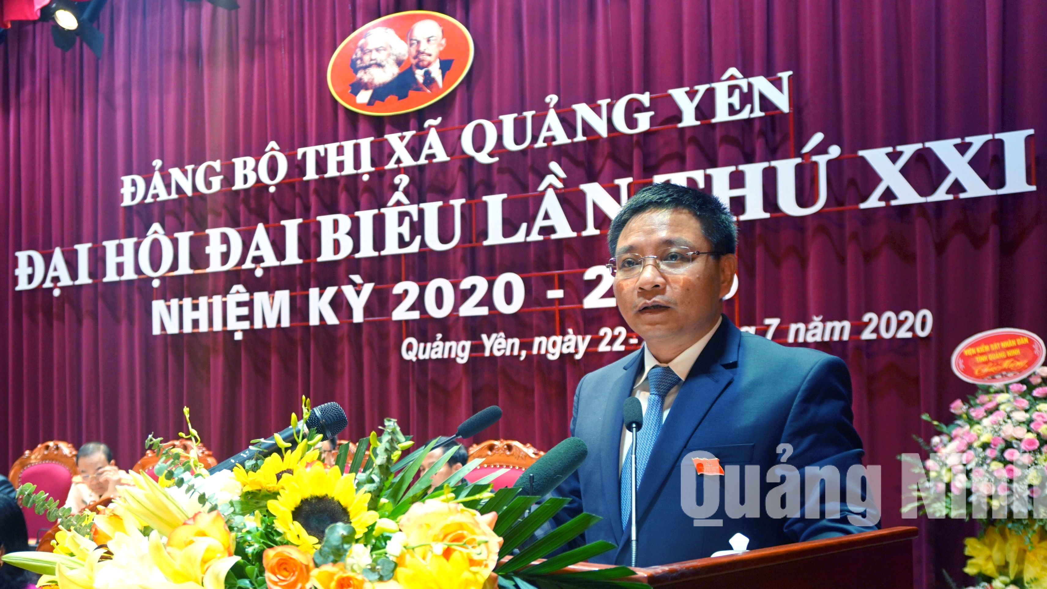 Đồng chí Nguyễn Văn Thắng, Phó Bí thư Tỉnh ủy, Chủ tịch UBND tỉnh phát biểu chỉ đạo tại đại hội (7-2020). Ảnh: Nguyễn Thanh