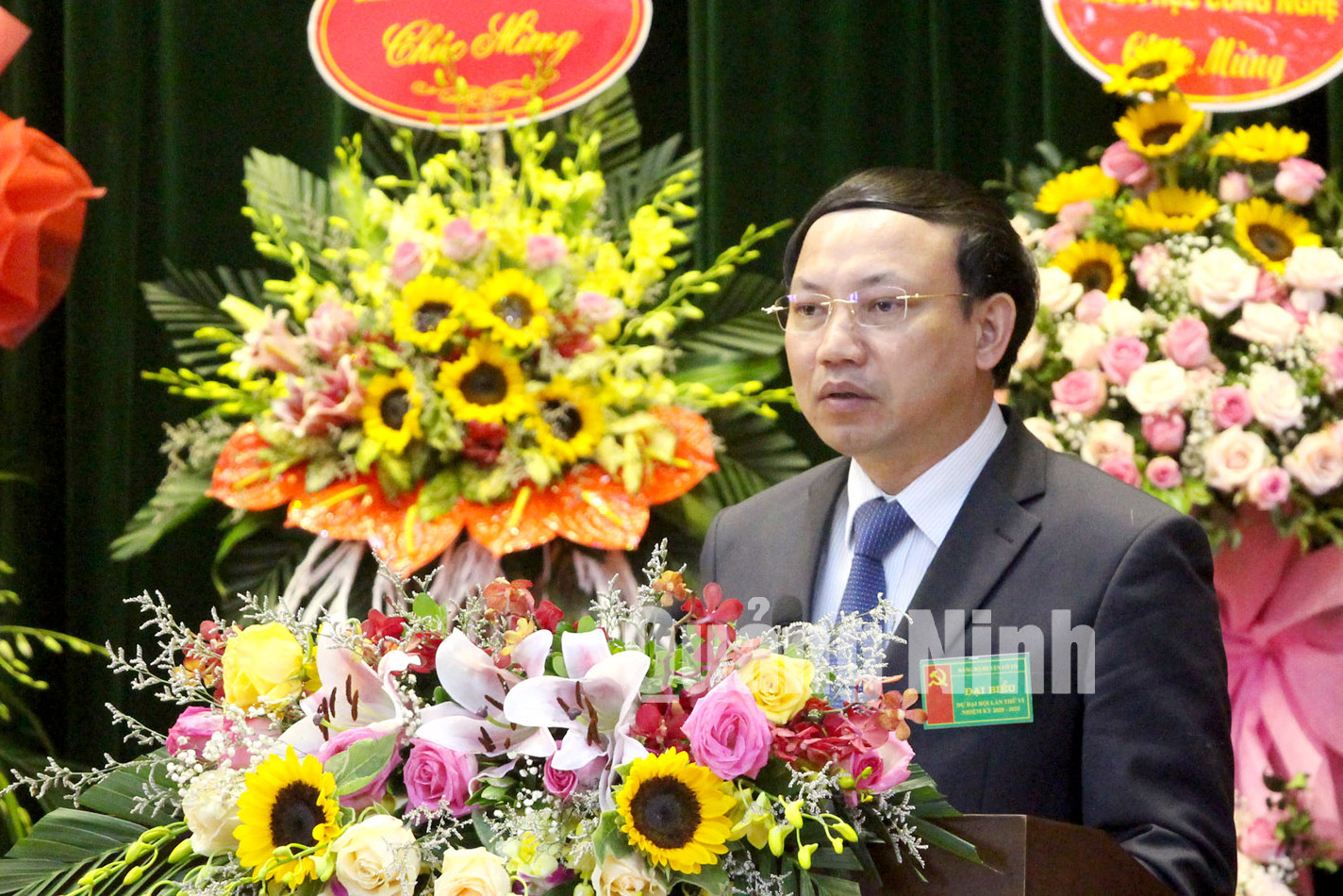 Đồng chí Nguyễn Xuân Ký, Bí thư Tỉnh ủy, Chủ tịch HĐND tỉnh, phát biểu chỉ đạo tại đại hội (7-2020). Ảnh: Thu Chung