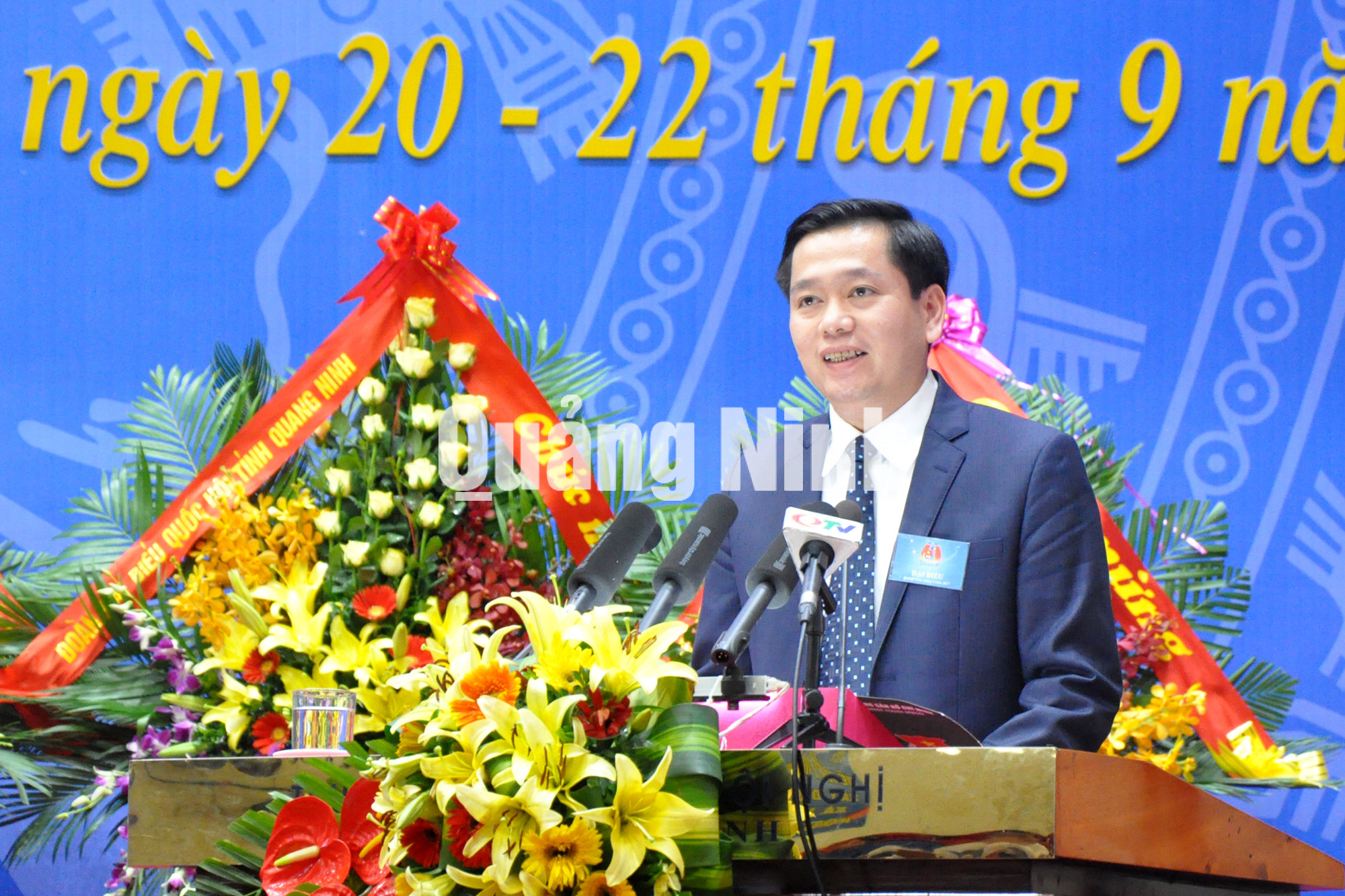 Đồng chí Nguyễn Long Hải, Bí thư BCH Trung ương Đoàn TNCS Hồ Chí Minh phát biểu tại Đại hội.