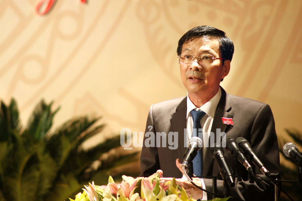 Đồng chí Nguyễn Văn Đọc, Bí thư Tỉnh ủy, Chủ tịch HĐND tỉnh phát biểu chỉ đạo tại Đại hội