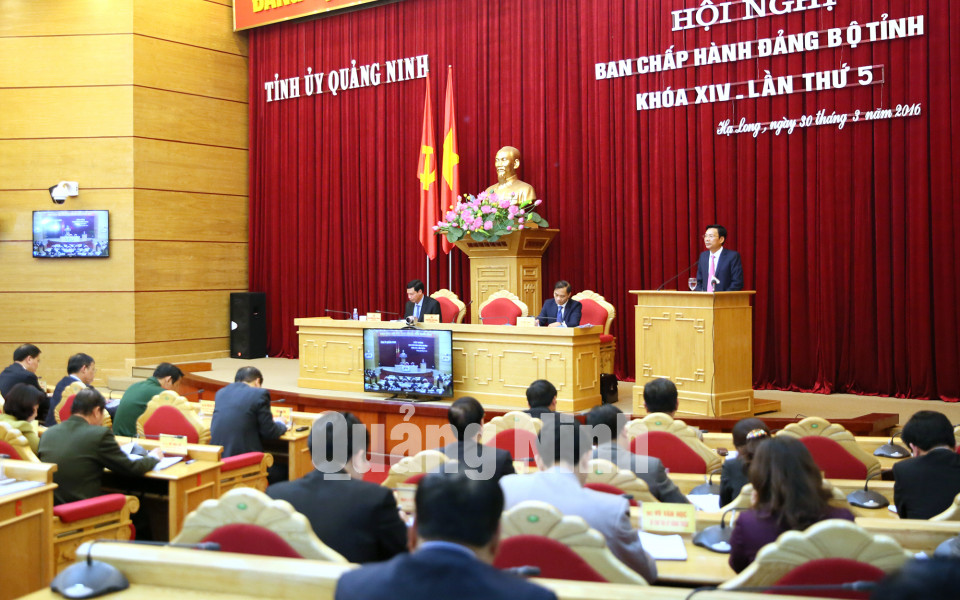 Hội nghị BCH Đảng bộ tỉnh khóa XIV, lần thứ 5, tháng 3-2016