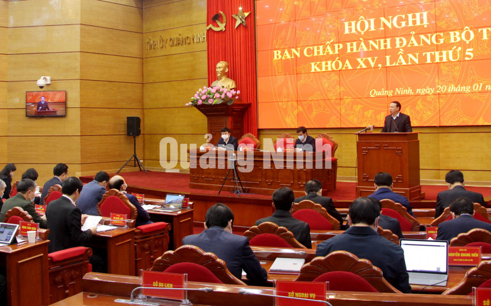 Hội nghị Ban Chấp hành Đảng bộ tỉnh khóa XV, lần thứ 5, tháng 1-2021