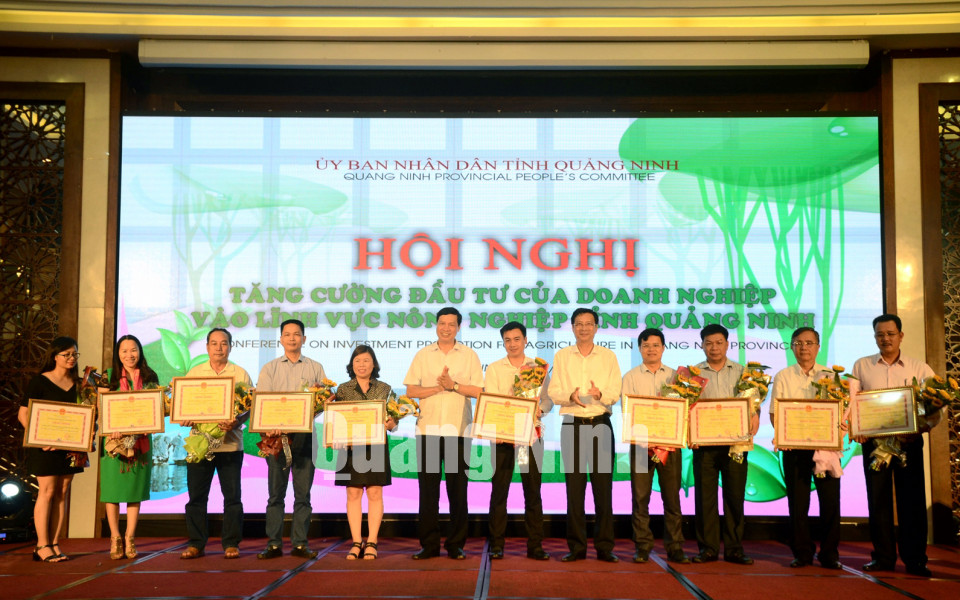 Hội nghị tăng cường đầu tư của doanh nghiệp vào lĩnh vực nông nghiệp tỉnh Quảng Ninh, tháng 5-2016