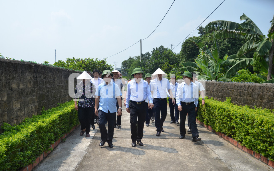 Bí thư Tỉnh ủy Nguyễn Xuân Ký tiếp và làm việc với đoàn công tác tỉnh Hà Tĩnh tìm hiểu mô hình xây dựng NTM kiểu mẫu tại Quảng Ninh, tháng 9-2019
