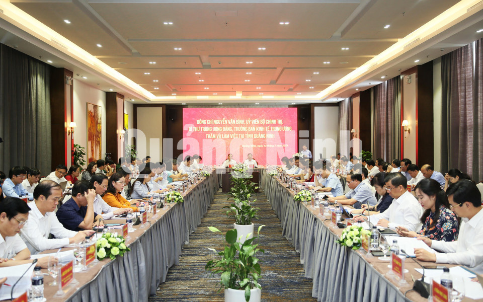 Ban Kinh tế Trung ương làm việc với tỉnh Quảng Ninh, tháng 7-2019