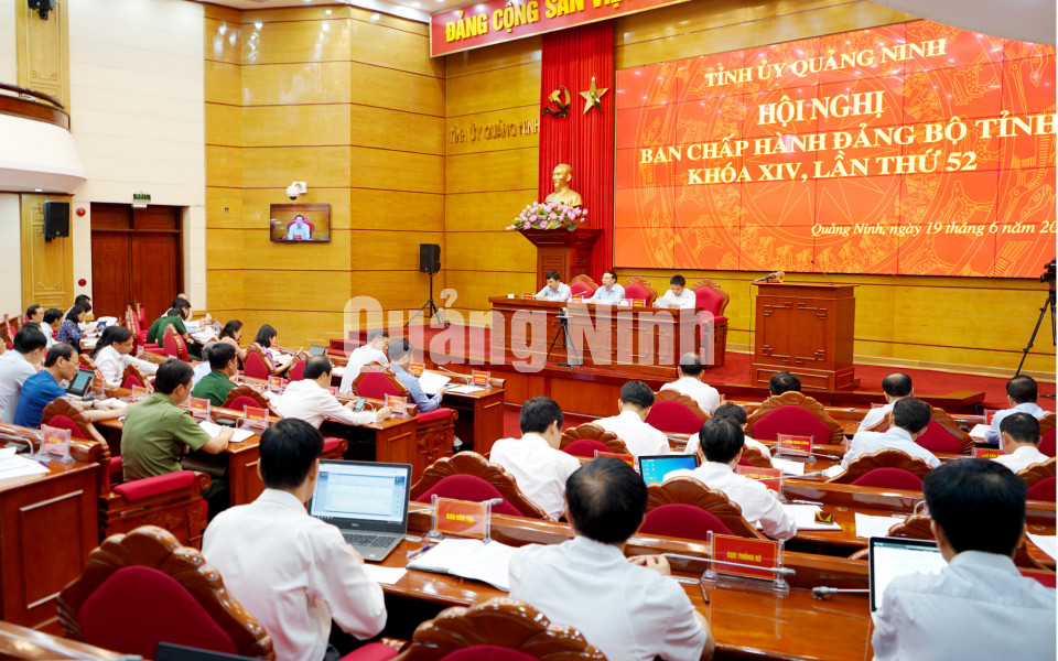 Hội nghị Ban Chấp hành Đảng bộ tỉnh khóa XIV, lần thứ 52, tháng 6-2020
