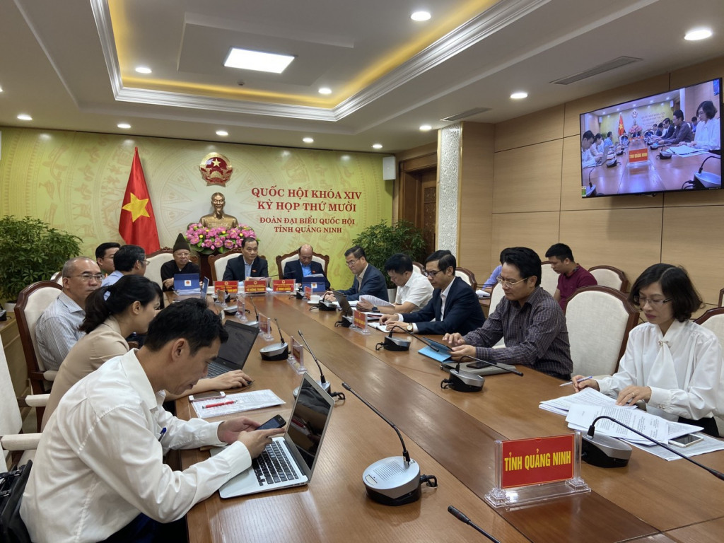 Các ĐBQH tỉnh Quảng Ninh họp trực tuyến Kỳ họp thứ 10, Quốc hội khóa XIV.