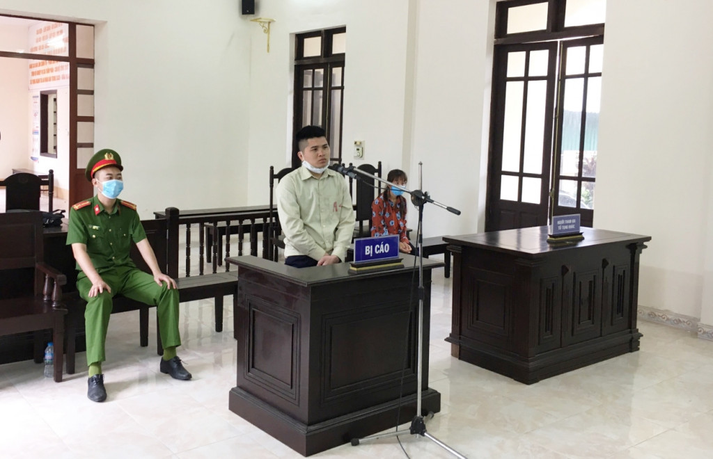 Quang cảnh phiên tòa xét xử bị cáo Nguyễn Như Điền.