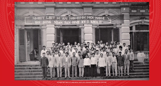 Các đại biểu dự Kỳ họp thứ nhất Hội đồng Nhân dân tỉnh Hải Ninh khóa II, năm 1962.