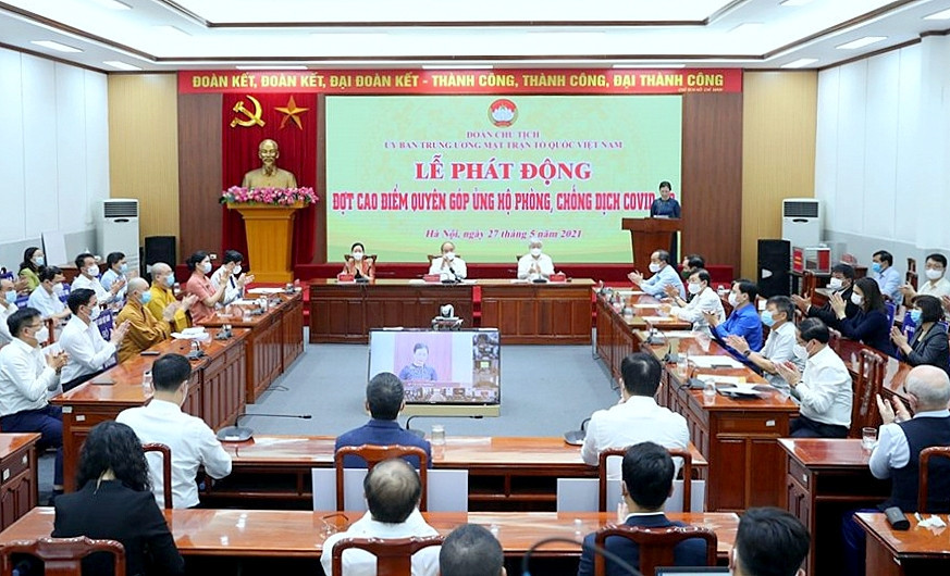 The launch of a fundraising campaign was held virtually by the Vietnam Fatherland Front Central Committee.