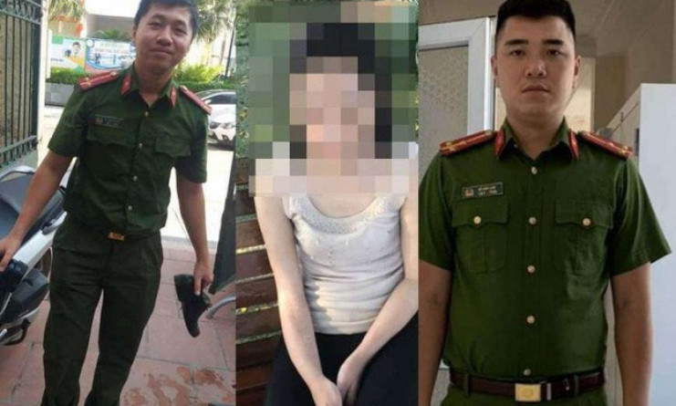 2 chiến sĩ công an lao xuống hồ Tây cứu 1 phụ nữ có dấu hiệu đuối nước
