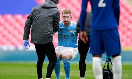 De Bruyne dính 3 chấn thương trên đường vào chung kết Champions League