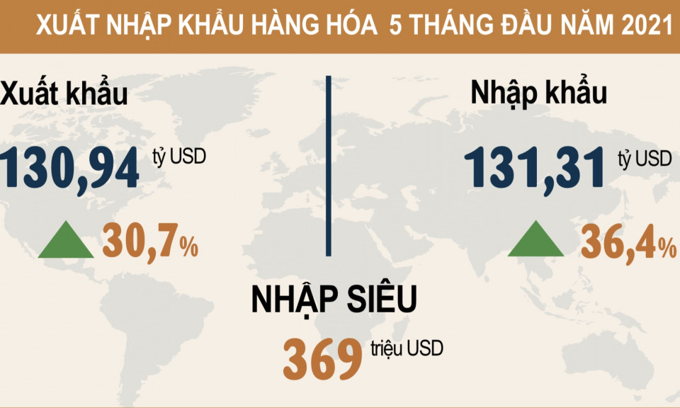 Việt Nam nhập siêu hàng hóa 369 triệu USD