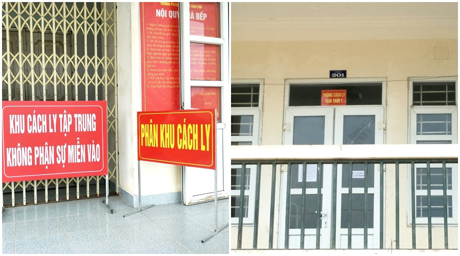 Khu vực nhà bếp và phòng học tại 4 trường PTDT bán trú trên địa bàn huyện Ba Chẽ được trưng dụng làm khu cách ly tập trung của huyện.