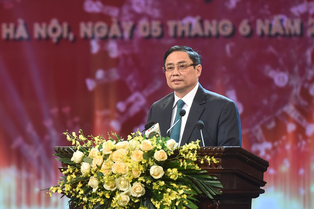 Thủ tướng Phạm Minh Chính khẳng định trong phương pháp chống dịch, chúng ta không lựa chọn giải pháp dễ làm mà có thể ảnh hưởng đến cuộc sống của người dân và phát triển kinh tế - xã hội. Ảnh: Chinhphu.vn