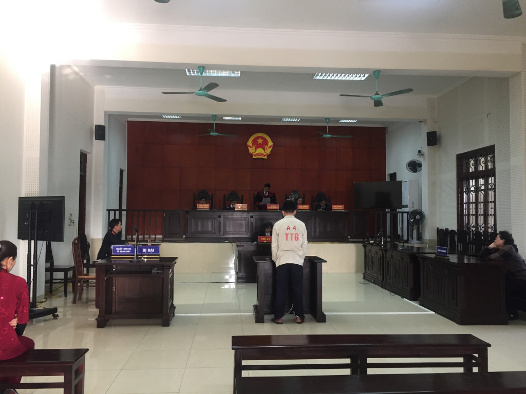 Một vụ xét xử án hình sự tại TAND tỉnh, tháng 1/2021.
