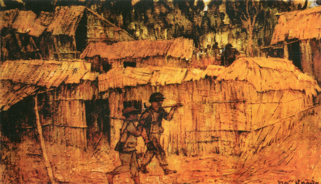 Lán trại biên giới (sơn dầu) - 1980