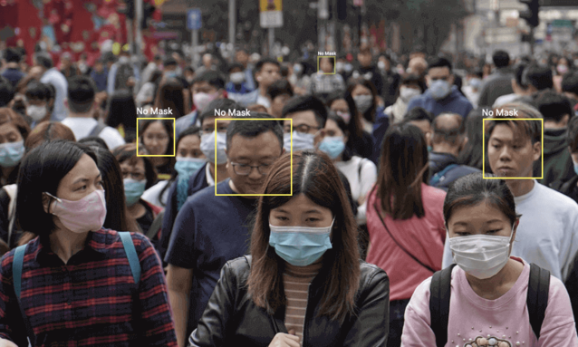Camera AI phát hiện người không đeo khẩu trang