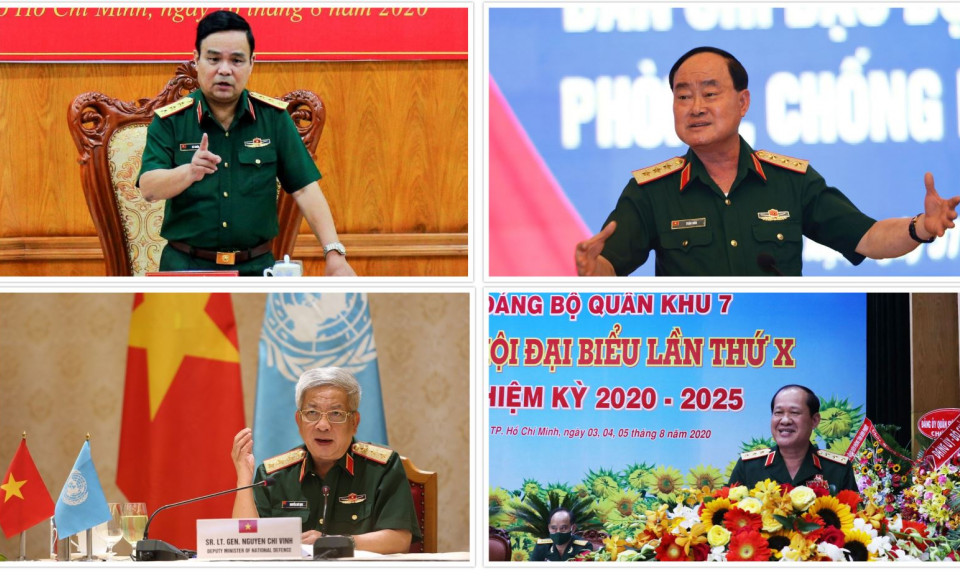 Bốn tướng Quân đội thôi giữ chức Thứ trưởng Bộ Quốc phòng từ ngày 1/6/2021