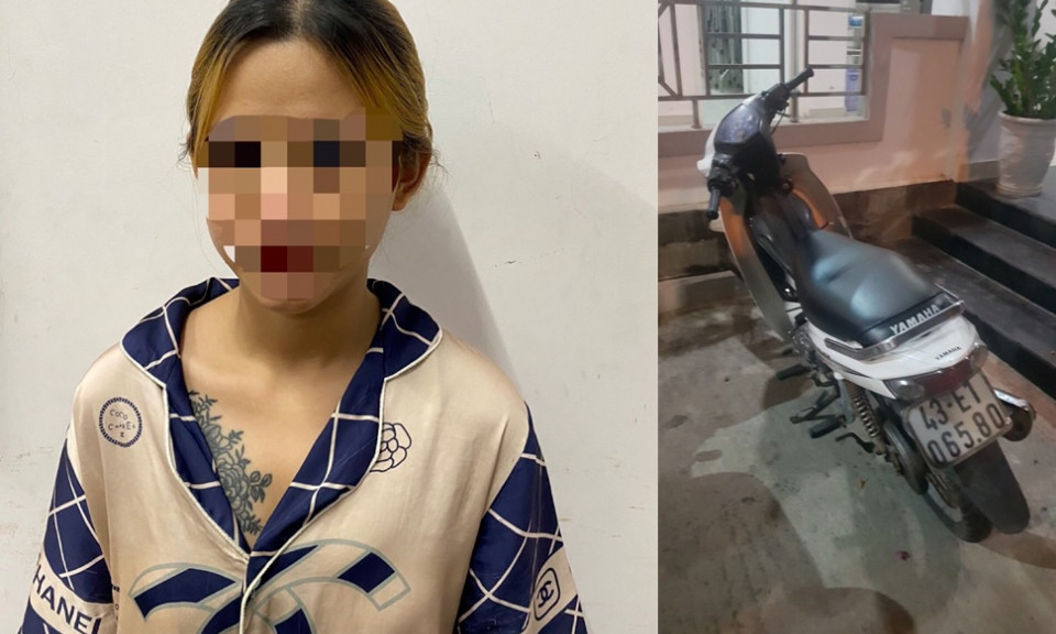 Đà Nẵng: Bắt giữ thiếu nữ có hình xăm hoa hồng ở ngực trộm xe máy