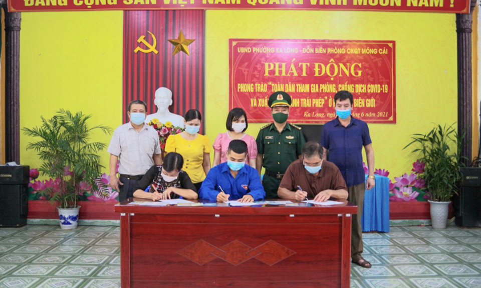 Móng Cái: Phát động toàn dân tham gia phòng, chống Covid-19 và chống xuất nhập cảnh trái phép