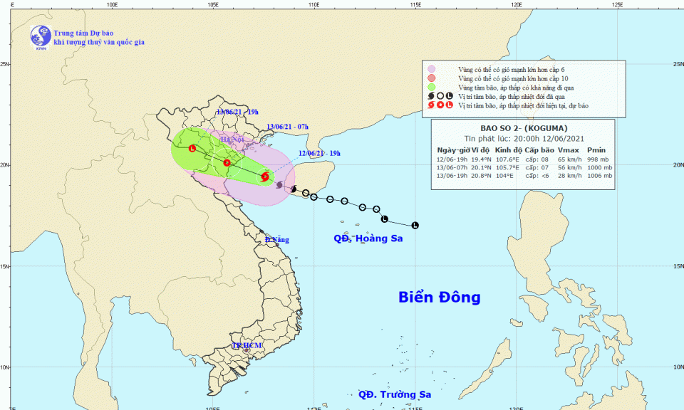 TIN BÃO KHẨN CẤP (Cơn bão số 2)