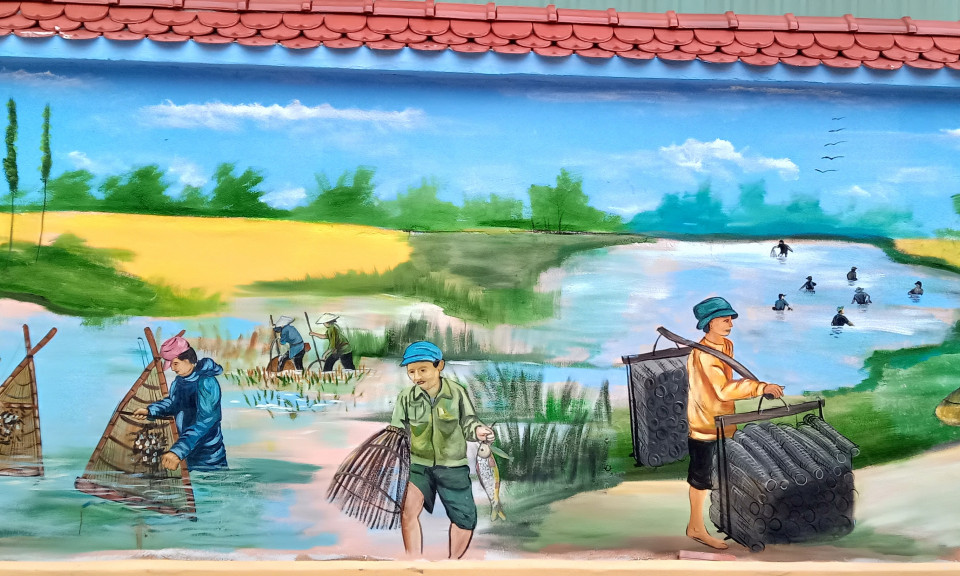Không gian hội họa làng quê ở Gốm Đất Việt