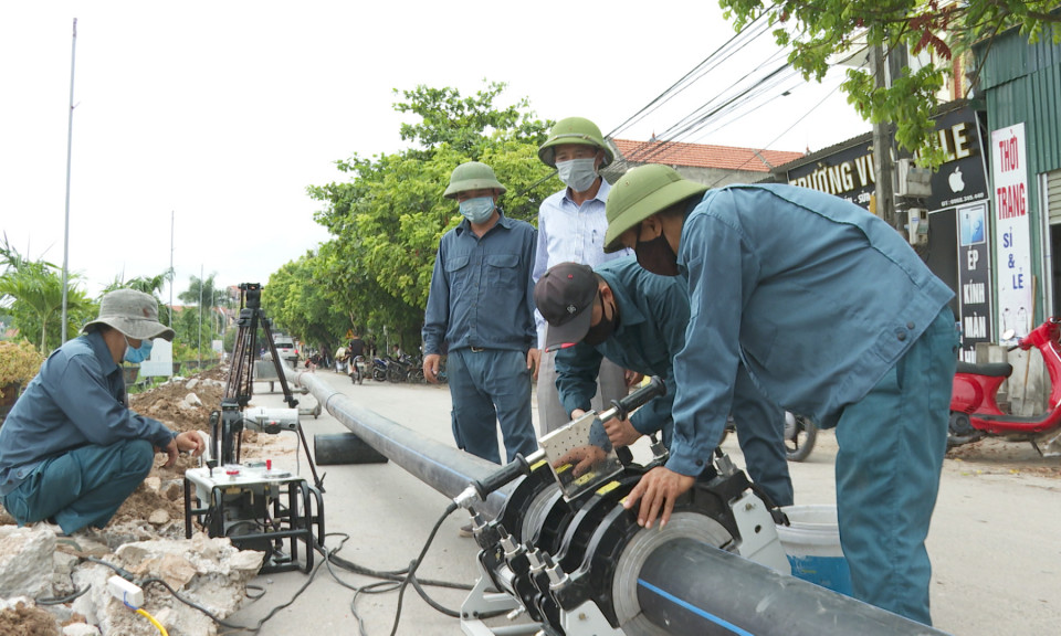 Mở rộng mạng lưới cấp nước sinh hoạt tại Quảng Yên