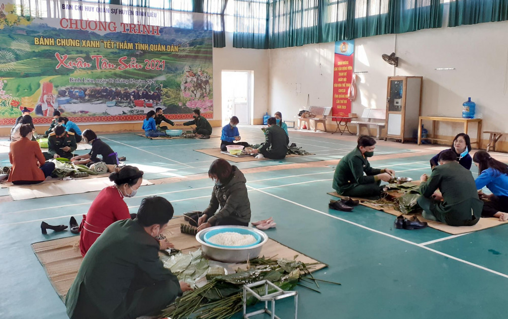 Ban CHQS huyện Bình Liêu phối hợp với các tổ chức chính trị - xã hội trên địa bàn tổ chức chương trình 