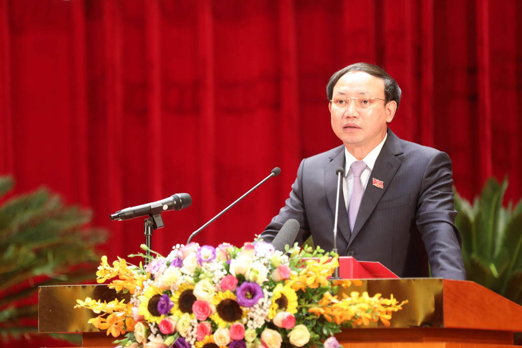 Đồng chí Nguyễn Xuân Ký, Ủy viên Ban Chấp hanh Trung ương Đảng, Bí thư Tỉnh ủy, Chủ tịch HĐND tỉnh, phát biểu bế mạc kỳ họp.